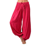 Yipinpay Ladies' Knickers Loose Casual Rayon Wide Tube Pants Harlan Pants Yoga Dance Pants