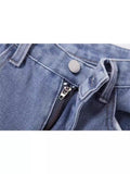 Yipinpay 2024 Men's And Women's New Street Fashion Printed High-Waisted Straight Tube Slim Jeans