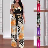 Yipinpay Independent Station Spring And Summer New Fashion Printing Suspenders To Attract 2-Piece Sets Of Trousers