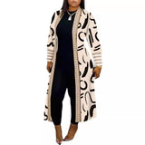 Yipinpay Independent Station Fashion Printing Long-Sleeved Spliced Coat Women's Wear Spot