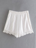 Yipinpay Crochet Knitted Shirt Crochet Shorts In Summer