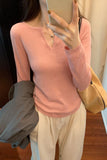 Yipinpay Knitted Sweater For Girls In Autumn And Winter, The New Style Is Chic And Beautiful, With A Slim Bottomed Sweater In The Collar