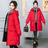 Fat Large Size Cotton-Padded Jacket Female 200 Fat Mm Loose Pregnant Women In The Long Down Cotton-Padded Jacket 300 Jin Coat Tide