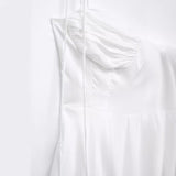 Yipinpay / Summer 2024 New European Station Laminated Poplin Dress Ladies' White Skirt 2673072