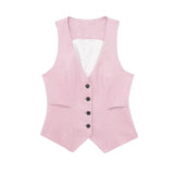 Yipinpay New Women's Double-Breasted Suit Jacket Straight Trousers 8194394 8003394