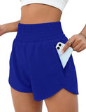 Yipinpay Women's Sports Shorts Quick-Dry Loose Leisure High-Waist Side Zipper Fitness Yoga Three-Point Shorts