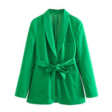 Yipinpay Belt Dress Collar Suit Jacket 2310187 Slim Straight Tube High Waist Trousers 2216118 Suit