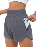 Yipinpay Women's Sports Shorts Quick-Dry Loose Leisure High-Waist Side Zipper Fitness Yoga Three-Point Shorts