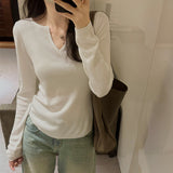 Yipinpay Knitted Sweater For Girls In Autumn And Winter, The New Style Is Chic And Beautiful, With A Slim Bottomed Sweater In The Collar