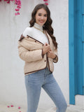 Yipinpay Station New Cotton-Padded Clothes Ins Cotton-Padded Light Cotton-Padded Jacket 2024 Spring And Autumn Fashionable Ladies' Small Fragrant Style Jacket