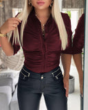 Yipinpay Independent Station 2024 Autumn And Winter New Commuter Long-Sleeved Lapel Shirt Women's Stock