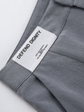 Yipinpay Gray High Waist Pants Women Pleated Casual Floor-Length Trousers Black Office Lady Elegant Letter Chic Pants Spring