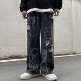 Yipinpay Womens Boyfriend Baggy Jeans Men White Denim Trouser Korean Streetwear Straight Casual Jean Pants Vintage Femme Fashion 2023