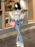 Yipinpay New Pure Color Lace Strap Blouse Ladies Casual Elegant Sexy Crop Tops Party Slim Korean Style Fashion Vest Design Chic