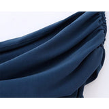 Yipinpay Asymmetric Crop Top Women Ruched Off The Shoulder Top Female Sleeveless Sexy Tops Woman Fashion Streetwear Summer Tops