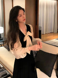 Yipinpay Elegant Evening Party Dress Woman Long Sleeve Vintage Velvet Dress Casual 2023 Autumn Design Slim Korean Fashion Dress