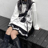 Yipinpay Mall Goth Gothic Lace Ruffle Mini Skirts Womens Harajuku Fairy Grunge Black Pleated Skirt Japanese Lolita Streetwear