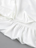 Yipinpay Spring Summer Elegant White Skirt High Waist Ball Gown Women Midi Skirts Pleated A-Line Loose Female Fashion 2023