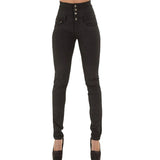 Yipinpay Waist Slim Pencil Jeans 2024 Vintage Denim Pants Women Oversized Basics Trousers Female Clothing Casual Elasticity Leggings
