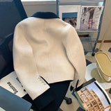 Yipinpay Woolen Coat Autumn Temperament Small Fragrant Blends Bomber Jackets Quilted Cotton Winter Clothes Women Jaqueta Feminina