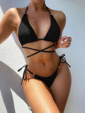 Yipinpay Women's Swimsuit Female Sexy Bikini 2023 Micro Bikini Set Black Women Swimwear Bathing Suit Swimming Suits Beachwear