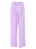 Yipinpay Lavender Chic Pleated Women Palazzo Trousers High Waist Wide Leg Pants Floor-Length 2023 Lady Trousers Pocket Solid