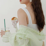 Yipinpay Women T-shirts Fall Winter 2023 Sexy Mesh Crop Top Clothes y2k Harajuku Fairy Grunge Luxury Vintage Long Sleeve Top Streetwear