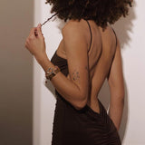 yipinpay Skims Dress Women Summer Dress Sleeveless Brown Bodycon Dress Female Solid Tank Dress Ruched Streetwear Sexy Dress