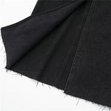 Yipinpay Black Denim Skirt Woman Slit Jean Long Skirts For Women Fashion 2023 High Waist Summer Midi Skirt Y2k Streetwear Skirts