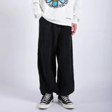 Yipinpay Men Pants Casual Retro Harajuku Ins Fashion Trousers New High Street Baggy Wide-leg Pants  All-match Corduroy Unisex Pantalones