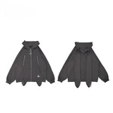 Yipinpay Hoodies Rabbit Ear Hooded Coat Women Top Autumn/Winter New Retro Spicy Girl Mid Length Oversized Sweatshirt Women Clothing