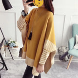 Yipinpay Women Pullover Female Sweater Fashion Autumn Winter Shawl Warm Casual Loose Knitted Tops