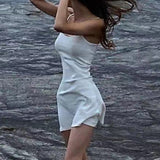 Yipinpay Women Bodycon Short Dresses Summer y2k Clothes 2023 Cheap Casual Sling Evening Party Dress Women Clothing Sexy Club Streetwear
