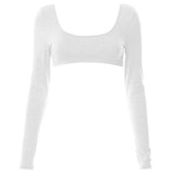 Yipinpay Women Harajuku T-shirts Fall Winter 2023 Sexy Crop Top Clothing y2k Fairy Grunge Aesthetic Vintage Long Sleeve Top Streetwear