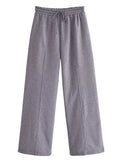 Yipinpay Autumn 2 Piece-Set Tracksuit Trousers Outfits Female Slim High Waist Drawstring Fashion Clothes Loose Women's Pants Sets