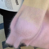 Yipinpay Mohair Soft Sweater Women's Autumn 2023 New Korean Contrast Sweet Knitted Tops Sueter Mujer Jumper Y2k Sweaters