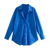 Yipinpay 2023 Women Shirt Multicolour Button Up Shirt Women Summer Long Sleeve Top Female Streetwear Oversize Shirts And Blouses