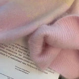 Yipinpay Mohair Soft Sweater Women's Autumn 2023 New Korean Contrast Sweet Knitted Tops Sueter Mujer Jumper Y2k Sweaters