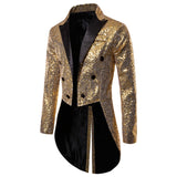 Yipinpay Men Shiny Sequin Glitter Embellished Blazer Jacket Men Nightclub Prom Suit Blazer Costume Homme Singers Stage Clothes Tuxedo new