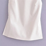Yipinpay Black Backless Top Women White Sleeveless Cami Top Party For Woman Fashion Summer Sexy Tops Woman 2023 Elegant Woman Top