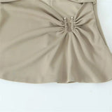 Yipinpay Cut Out Corset Top Female Ruched Off Shoulder Tops For Women 2023 Backless Sleeveless Crop Top Woman Summer Sexy Tube Tops