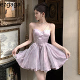 Yipinpay Temperament Dresses Women Sleeveless V Neck Floral French Style Chic Slim Vintage Backless Elegant Dress Party Fairy