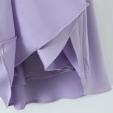Yipinpay 2024 Women Floral Embroidery Purple Sling Mini Dress Sexy Backless V Neck Female Summer Dress Holiday Robe LDZZ7038