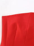 Yipinpay 2023 Red Corset Top Woman Asymmetric Off Shoulder Tops For Women Bustier Backless Crop Top Woman Party Night Sexy Tops