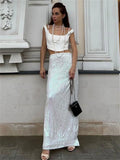 Yipinpay Sparkly Midi Skirts Women Autumn 2024 New High Waist Glitter Sequin Y2k Long Skirt Fashion Club Party Ladies Long Skirt