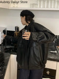 Yipinpay Black Leather Jacket Women Casual High Street Moto Biker Zipper Jacket Female New Outerwear Faux Leather Coat Winter