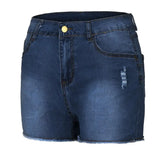 Yipinpay Summer New Grey Blue High Waist Ripped Denim Shorts For Women Fashion Slim Stretch Sexy Skinny Jeans Shorts S-3XL Drop Ship
