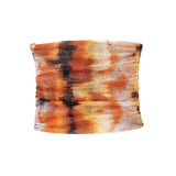 Yipinpay Print Tulle Crop Top Women Off Shoulder Corset Tops For Women Ruched Sleeveless Backless Mesh Top Female Sexy Summer Tops