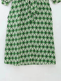 Yipinpay Green Shirt Dress Woman Geometric Print Long Dresses For Women 2023 Belt Long Sleeve Midi Dresses Woman Elegant Dress