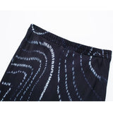 Yipinpay Tie Dye Print Long Skirts For Women Fashion 2023 High Waist Midi Skirt Woman Chic And Elegant Woman Skirt Summer Skirts